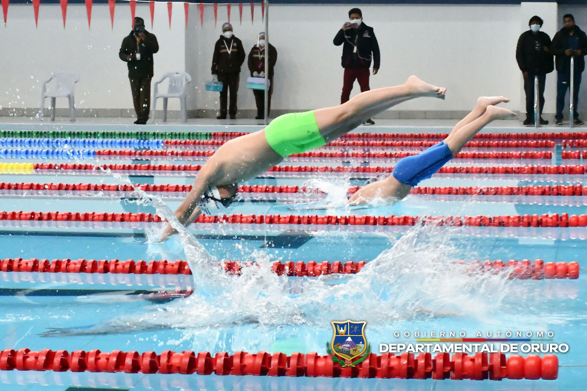 Apertura e Inicio de Actividades de la Moderna Piscina Olímpica de Oruro actividad que se desarrolló el 3 de Febrero.