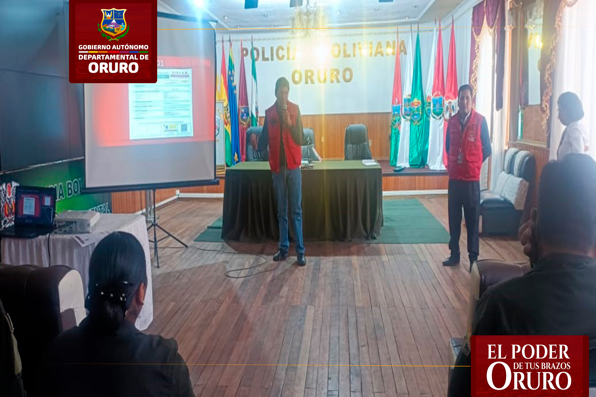 Capacitación por el personal de la S.D.M.M.R.E. sobre el llenado de Fromulario 101 al Comando Policial de Oruro.
