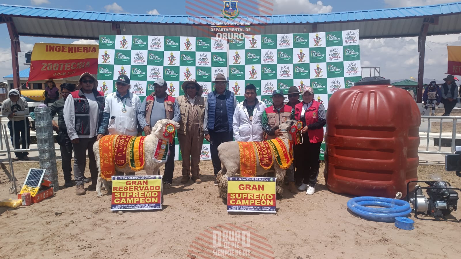 5ta Feria Nacional de Ovinos desarrollada en el municipio El Choro, actividad que conto con el respaldo del Gobierno Autónomo Departamental de Oruro, a través de la Secretaria Departamental de Desarrollo Productivo e Industria.