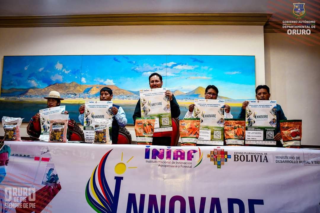 Gobierno Autónomo Departamental de Oruro, apoya la organización del Lanzamiento del 8° concurso departamental de innovación agropecuaria, agrícola y forestal (Innovare) 2023.