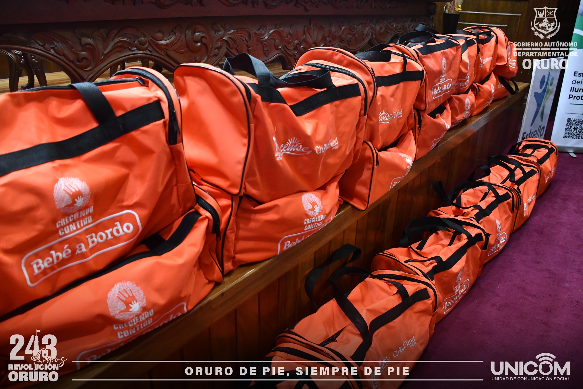 CONMEMORANDO EL DÍA DEL NIÑO POR NACER, CENTROS DE SALUD DE ORURO RECIBEN BOLSOS “BEBÉ A BORDO”